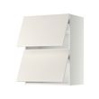 METOD - Wall cabinet horizontal w 2 doors, white/Veddinge white, 60x37x80 cm