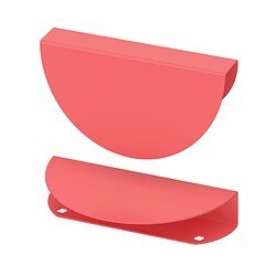 BEGRIPA - Handle, light red/half-round, 130 mm