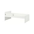 NATTAPA/SLÄKT - Bed frame w guard rail+slat bd base, white, 90x200 cm