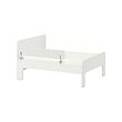 NATTAPA/SLÄKT - Ext bed frm w guard rl+slat bd base, white, 80x200 cm