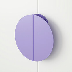 BEGRIPA - Handle, lilac/half-round, 130 mm