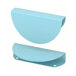 BEGRIPA - Handle, light blue/half-round, 130 mm