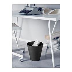 FNISS - Tempat sampah, hitam, 10 l