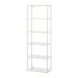 ENHET - High fr w shelves, white, 60x30x180 cm