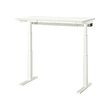 MITTZON - Meja duduk/berdiri, elektrik putih, 120x60 cm