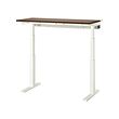 MITTZON - Meja duduk/berdiri, elektrik veneer kayu walnut/putih, 120x60 cm