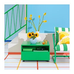 GARNANÄS - Coffee table, green, 65x65 cm