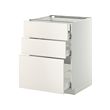 METOD - Base cb 3 frnts/2 low/1 md/1 hi drw, white Maximera/Veddinge white, 60x60x80 cm