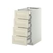 METOD/MAXIMERA - Base cb 4 frnts/2 low/3 md drwrs, white/Bodbyn off-white, 40x60x80 cm