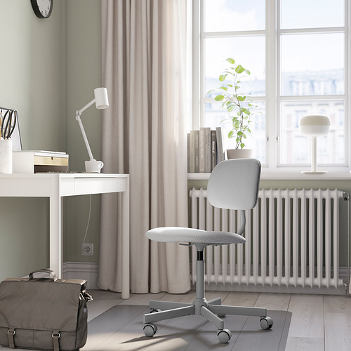 BLECKBERGET swivel chair, Klovsta white/grey | IKEA Indonesia