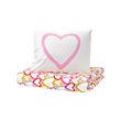 VITAMINER HJÄRTA - Duvet cover and pillowcase, multicolour, 150x200/50x80 cm