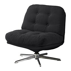 DYVLINGE - Swivel easy chair, Kelinge black