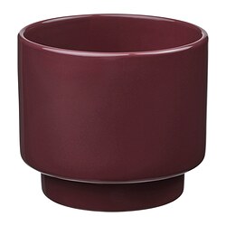 DRAKFRUKT - Plant pot, in/outdoor brown-red, 12 cm