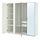 PAX/KAMMARTORP/GULLABERG - wardrobe combination, white/mirror glass white, 200x60x201 cm | IKEA Indonesia - PE970703_S1
