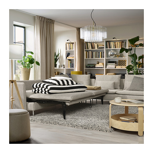 SÖDERHAMN tempat tidur sofa sudut, 6 kursi