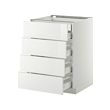 METOD - Base cb 4 frnts/2 low/3 md drwrs, white Maximera/Ringhult white, 60x60x80 cm