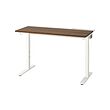 MITTZON - Desk, walnut veneer/white, 120x60 cm