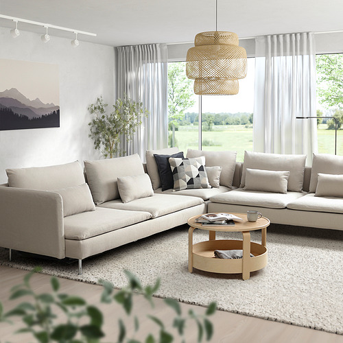 SÖDERHAMN tempat tidur sofa sudut, 6 kursi