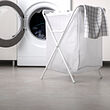 JÄLL - Laundry bag with stand, white, 50 l