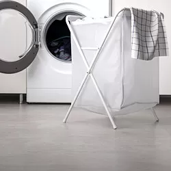 JÄLL - Tempat cucian dengan stand, putih, 50 l