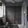 BOAXEL/SKYTTA - reach-in wardrobe with sliding door, black double sided/Mehamn dark grey, 177x65x205 cm | IKEA Indonesia - PE939663_S1