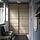 BOAXEL/SKYTTA - reach-in wardrobe with sliding door, black double sided/Mehamn white stained oak effect, 152x65x240 cm | IKEA Indonesia - PE939669_S1