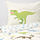 JÄTTELIK - sarung duvet dan sarung bantal, dinosaurs/putih, 150x200/50x80 cm | IKEA Indonesia - PE769899_S1