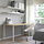 MITTCIRKEL/OLOV - meja, efek kayu pinus yang hidup/putih, 140x60 cm | IKEA Indonesia - PE907493_S1