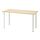 MITTCIRKEL/OLOV - meja, efek kayu pinus yang hidup/putih, 140x60 cm | IKEA Indonesia - PE907494_S1