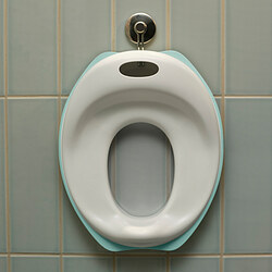 TOSSIG - Toilet seat, white/turquoise