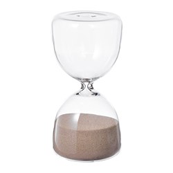EFTERTÄNKA - Jam pasir dekoratif, kaca bening/warna pasir, 15 cm