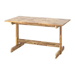 NACKANÄS - Meja, akasia, 140x76 cm