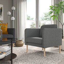 VISKABACKA - Armchair, Skartofta black/light grey