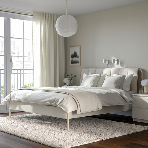 TÄLLÅSEN rangka tempat tidur berpelapis