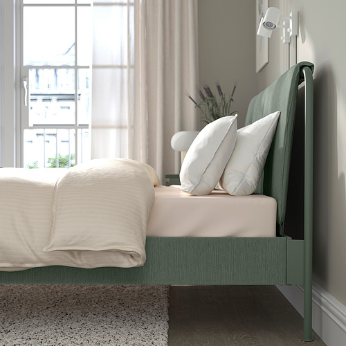 TÄLLÅSEN rangka tempat tidur berpelapis