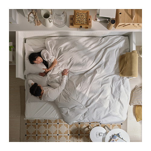HEMNES dipan dengan 3 laci/2 kasur