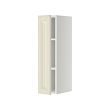 METOD - Wall cabinet with shelves, white/Bodbyn off-white, 20x37x80 cm