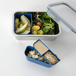 IKEA 365+ - Sisipan u wadah makan, set isi 2, biru tua