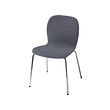 KARLPETTER - Chair, Gunnared medium grey/Sefast chrome-plated