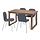 KARLPETTER/MÖRBYLÅNGA - table and 4 chairs, oak veneer brown stained/Gunnared medium grey chrome-plated, 140x85 cm | IKEA Indonesia - PE868880_S1