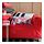 SANDMOTT - cushion, light blue/bright red, 30x58 cm | IKEA Indonesia - PE971321_S1