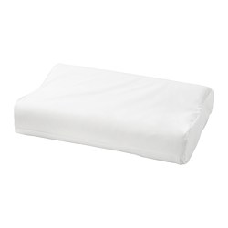 ROSENSKÄRM - Sarung untuk bantal ergonomis, putih, 33x50 cm