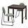 EKEDALEN/MÅNHULT - table and 2 chairs, dark brown/Hakebo grey-green, 80/120 cm | IKEA Indonesia - PE907760_S1