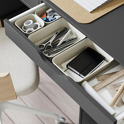 NOJIG - Organiser, plastic/beige, 15x20x5 cm