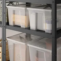 SAMLA - Penutup utk kotak 45/65 l, transparan