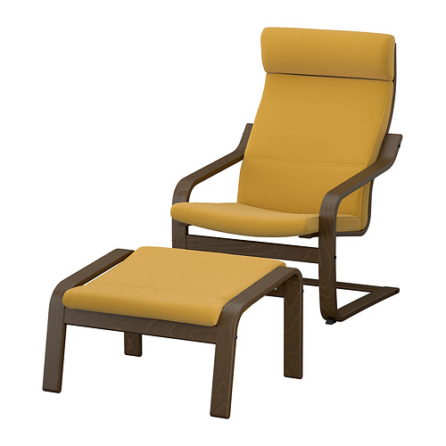 POÄNG armchair and footstool