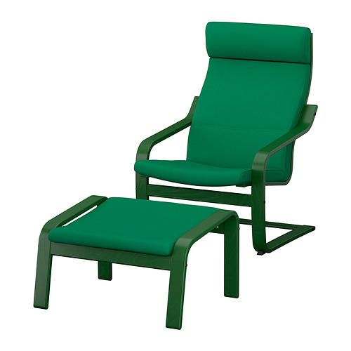 POÄNG armchair and footstool