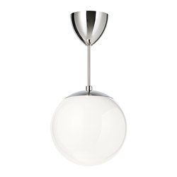 HÖLJES - Pendant downlighter, white, 25 cm