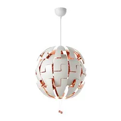 IKEA PS 2014 - Lampu gantung, putih/warna tembaga, 52 cm