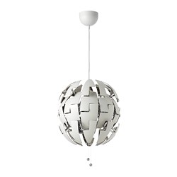 IKEA PS 2014 - Pendant lamp, white/silver-colour, 35 cm